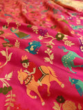 Dual Shade Pure Katan Silk Handwoven Banarasi Saree