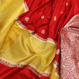 Red Colour Pure Katan Silk Handwoven Banarasi Saree