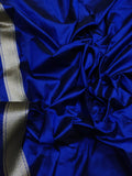 Royal blue Colour Pure Katan Silk Handwoven Banarasi Saree