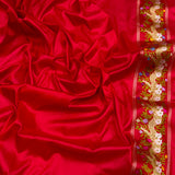 Dual shade pure katan silk handwoven banarasi saree