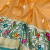 Pure Kora Silk Handwoven Banarasi Saree
