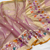 Pure Kora Silk Handwoven Banarasi Saree