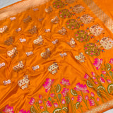 Pure katan silk Handwoven banarasi saree