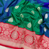 Pure katan silk Handwoven banarasi saree