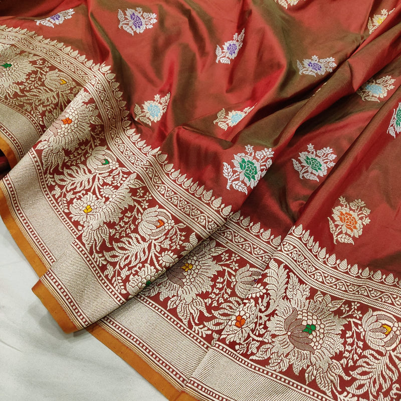 Katan Silk Handwoven Banarasi Saree