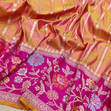 Pure katan silk Handwoven banarasi saree