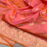 Dual Sade pure Katan silk handwoven banarasi saree