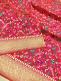 Dual Shade Pure Katan Silk Handwoven Banarasi Saree