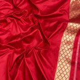 Pink colour pure kora Handwoven Banarasi saree