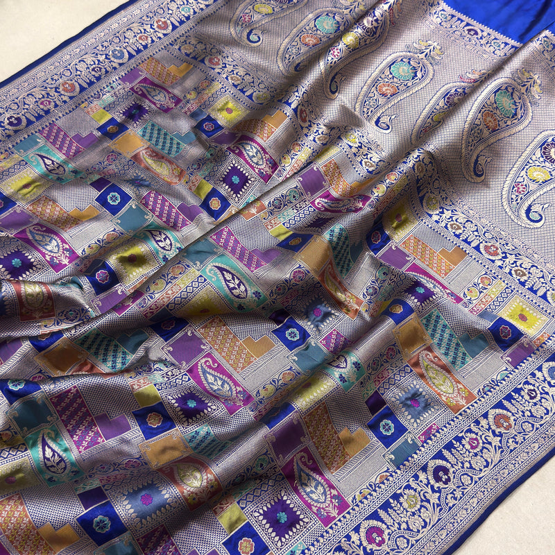 Pure katan silk Handwoven banarasi rangkat saree