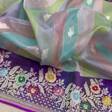 Pure Kora Silk Handwoven Banarasi Saree