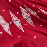 Red colour pure katan silk Handwoven banarasi saree
