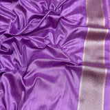 Grey colour pure tissue Handwoven Banarasi saree