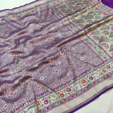 (Copy) Dual Shade Pure Katan Silk Handwoven Banarasi Saree