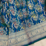 Dual shade pure katan silk Handwoven banarasi saree