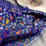 Dual shade pure kora Handwoven banarasi saree