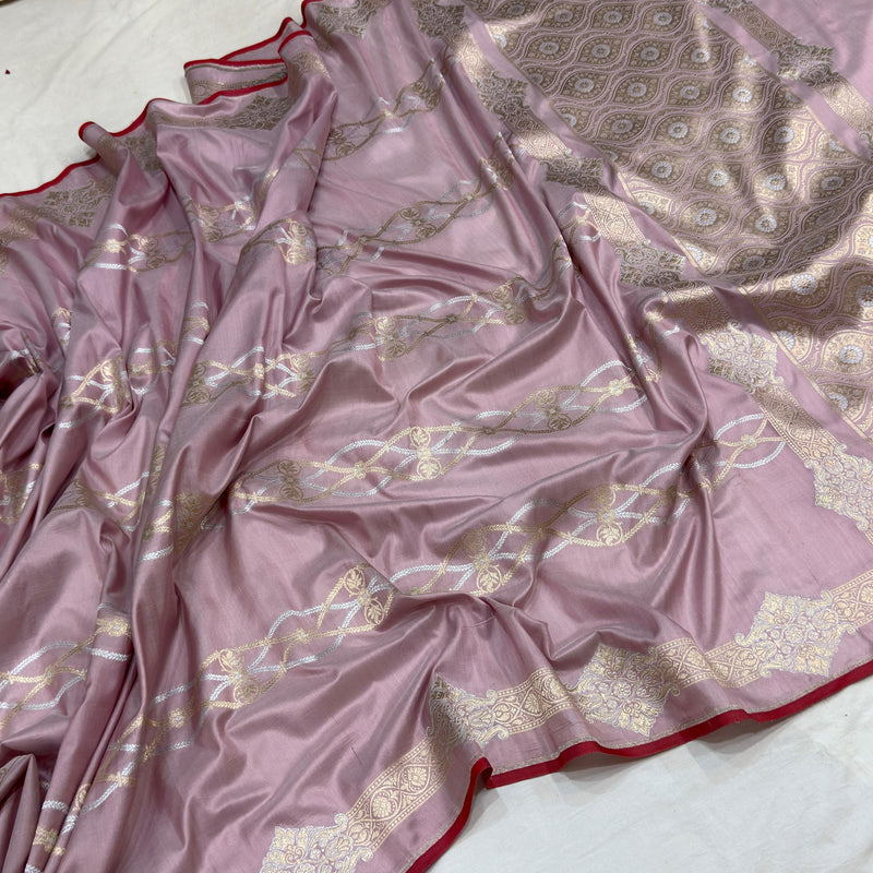 Pure katan silk Handwoven banarasi saree