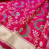 Pink Colour Pure Katan Silk Handwoven Banarasi Saree