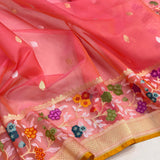 Pure Kora Silk Handwoven Banarasi Saree