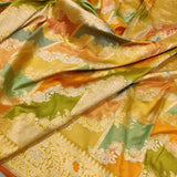 Multicolor Pure Katan Silk Handwoven Banarasi Rangkat Saree