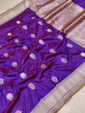 Dual Shade Pure Katan Silk Handwoven Banarasi Saree