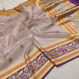 Pure kora Handwoven banarasi saree