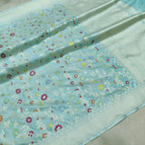 Pastel Colour Pure Katan Silk Handwoven Banarasi Saree