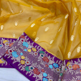 Pure Kora Silk Handwoven Banarasi Saree