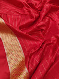 Parrot Green Color Pure Kora Silk Handwoven Banarasi Saree