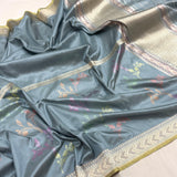 Pure katan silk Handwoven banarasi saree
