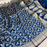 Pure katan silk Handwoven banarasi saree