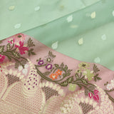 Light green Color Pure Kora Silk Handwoven Banarasi Saree
