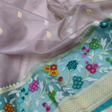 Pure Kora Silk Handwoven Banarasi Saree