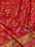 Red Color Pure Katan Silk Handwoven Banarasi Saree