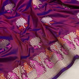 Dual Sade pure Katan silk handwoven banarasi saree