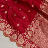 Red Color Katan Silk Handwoven Banarasi Saree