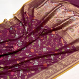 Pure katan silk Handwoven banarasi saree