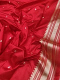 Sky blue colour Pure Kora  Handwoven Banarasi Saree