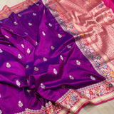 Pure katan silk Handwoven banarasi saree