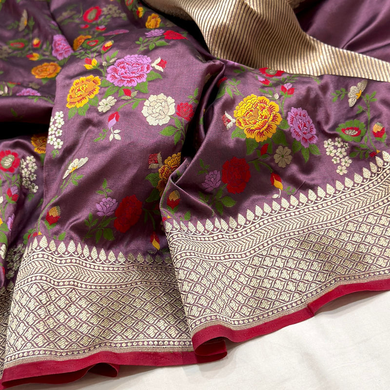 Pure Katan Silk Handwoven Banarasi Saree