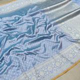 Dual shade pure katan silk Handwoven banarasi Tanchoi saree