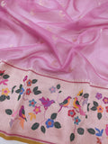 Pure Ektara Kora Silk Handwoven Banarasi Saree