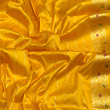 Dark green colour pure katan silk handwoven banarasi saree