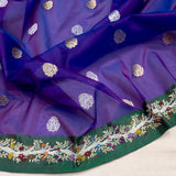 Dual shade pure kora Handwoven Banarasi saree