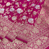 Pink colour pure Katan silk handwoven banarasi saree