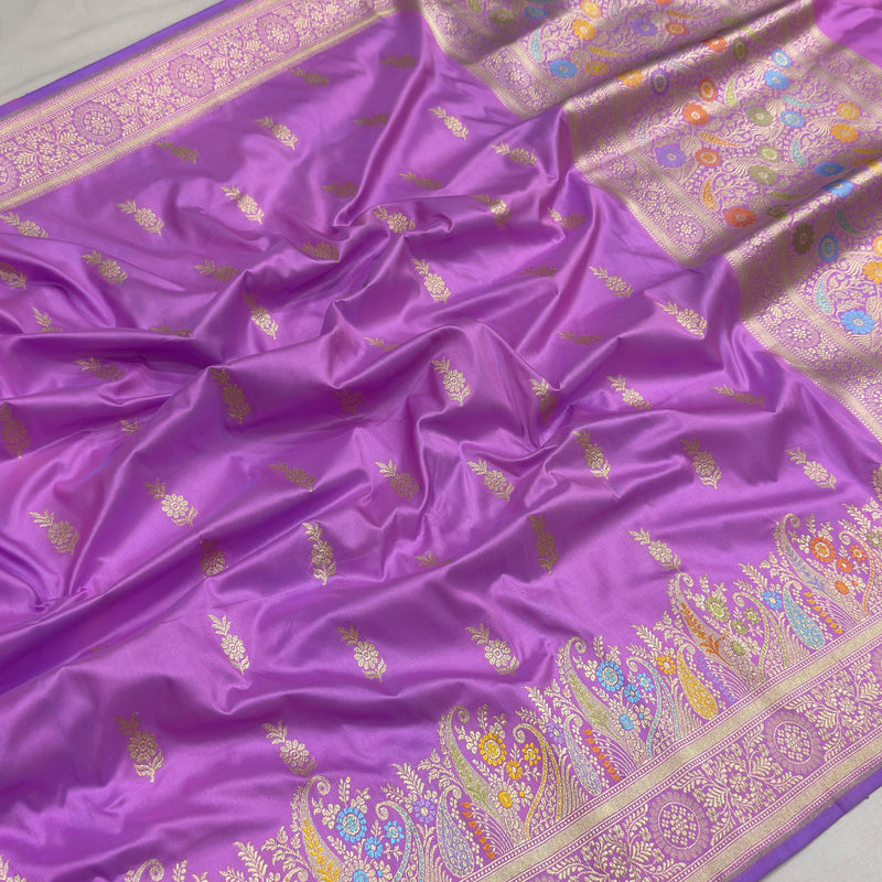 Pure katan silk Handwoven banarasi saree