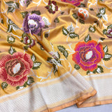 Fanta colour pure katan silk Handwoven banarasi saree