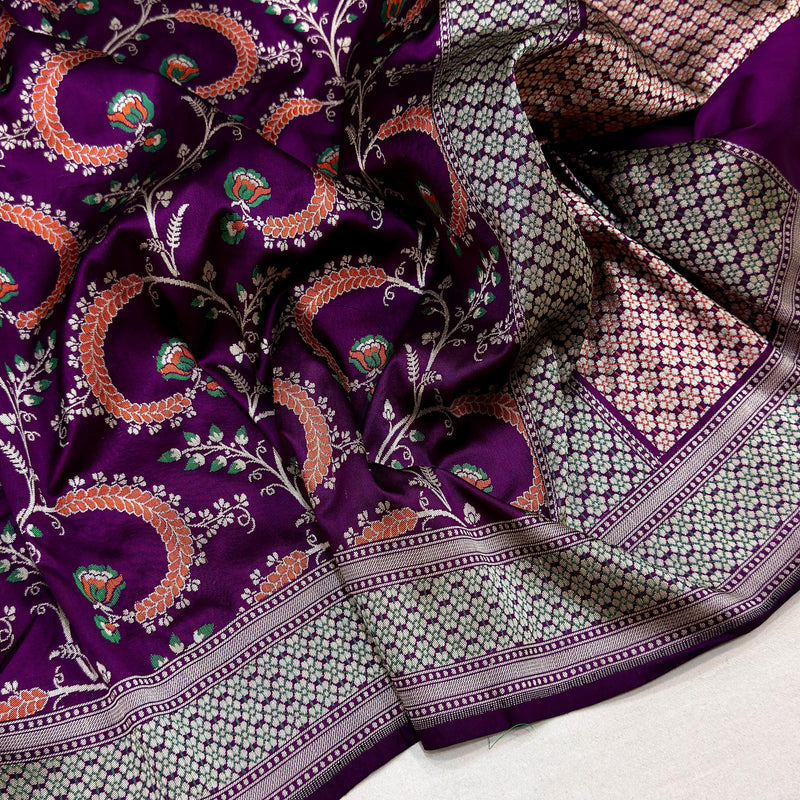 Pure Katan Silk Handwoven Banarasi Saree