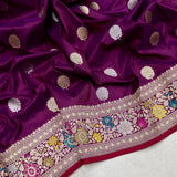 Pure katan silk Handwoven banarasi saree