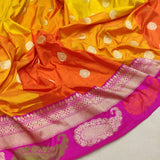 Multicolor Pure Katan Silk Handwoven Banarasi Saree
